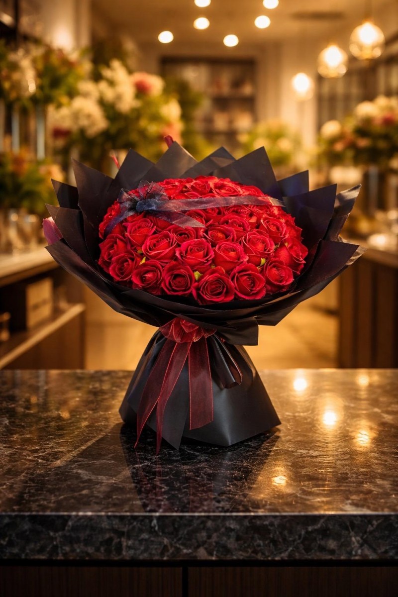 Yapay kırmızı gül dünyası